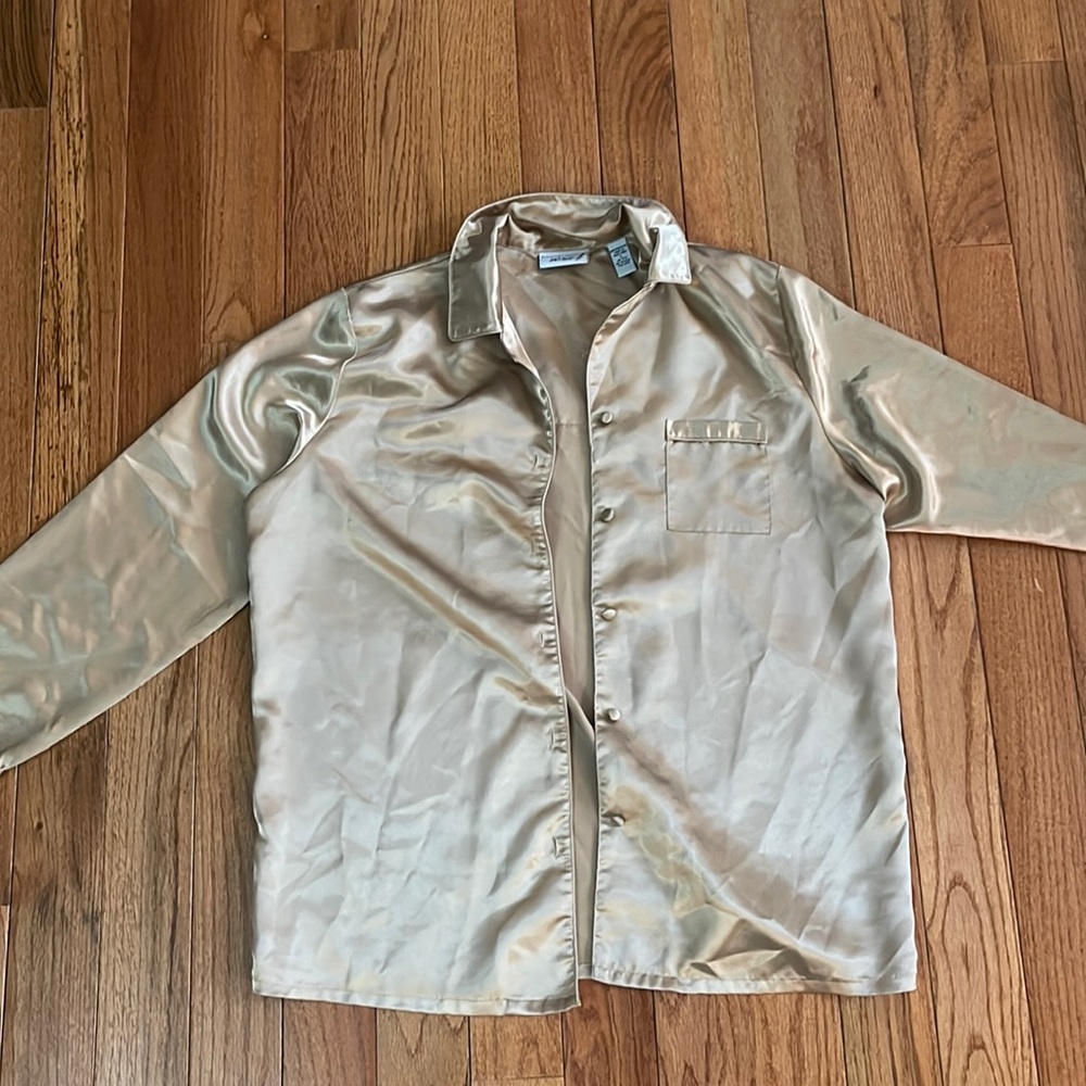 Silk Gold Button Down